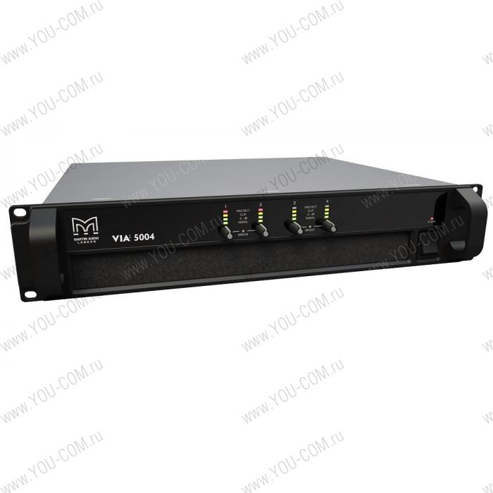 Усилитель MARTIN AUDIO [VIA5004] 4 x 1250 Вт @ 2 Ом, 4 x 800 Вт @ 4 Ом, 4 x 450 Вт @ 8 Ом, мост 2 x 2500 Вт 4 Ом, 2U