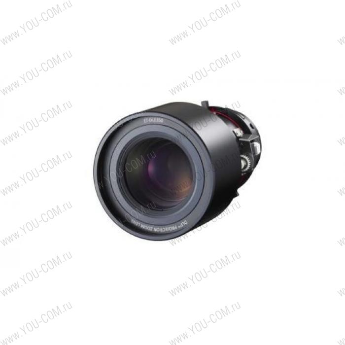 [ET-DLE350] Zoom объектив Panasonic ET-DLE350 (3,7 – 5,6:1) для 1-чип DLP проекторов Panasonic; 95 x 95 x 169 mm; 1.1 kg