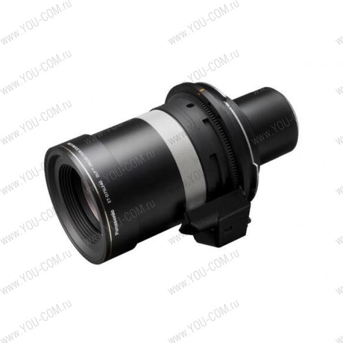 [ET-D75LE40] Объектив Panasonic ET-D75LE40 (4.6 – 7.4:1); размеры 130 x 130 x 268 mm; вес 5 кг для проектора Panasonic PT-DZ21K/DZ8700/DZ110X