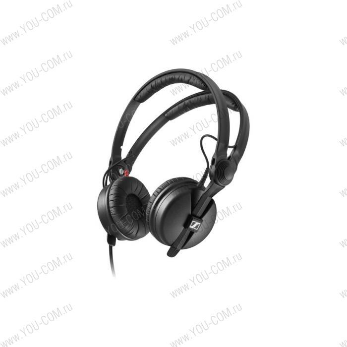 Наушники [506908] Sennheiser HD 25 PLUS закрытые мониторные, 16 - 22000 Гц, 70 Ом, кабель прямой1,5 м. и сприальный 1,5 - 3м., разъём 3,5/6,3 мм, запасные амбушюры, чехол.