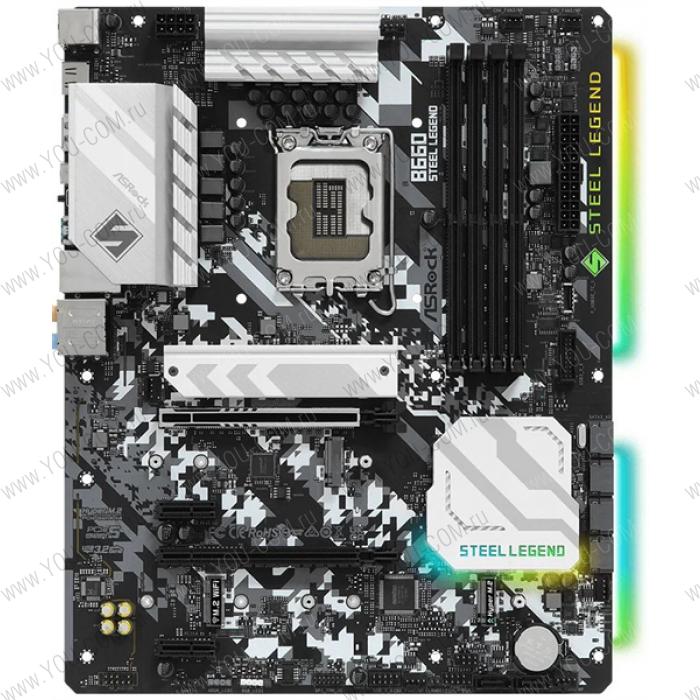 Материнская плата ASROCK B660 STEEL LEGEND, LGA1700, B660, 4*DDR4, DP+HDMI, 6xSATA3 6.0 (RAID), M.2 Socket, 4xUSB 3.2, Type-C, 2xUSB 2.0, ATX; 90-MXBH20-A0UAYZ