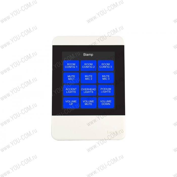 Панель управления BIAMP [Apprimo TEC-X 2000 White] сенсорная, touchscreen, до 12 программируемых сенсорных кнопок, PoE, Ethernet, цвет белый