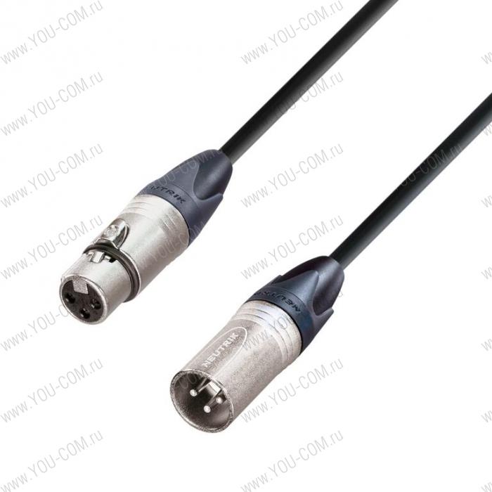 Кабель микрофонный NEUTRIK XLR (F) - XLR (M), 2 x 0.22 мм2, длина 20 м, цвет черный