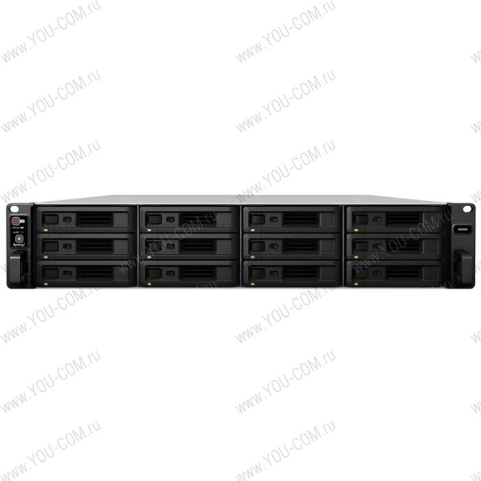 СХД Synology SA3400 (Rack 2U) 8C2,1GhzCPU/16Gb(128)/RAID0,1,10,5,6/upto12HP HDDs SATA,SAS(3,5' 2,5')upto 180 (7xRX2417sas or 7xRX1217sas)/2xUSB/4GE+2x10GE(RJ-45)/2Expslot/iSCSI/2xIPcam(up to100)/2xRPS/no rail/5YW