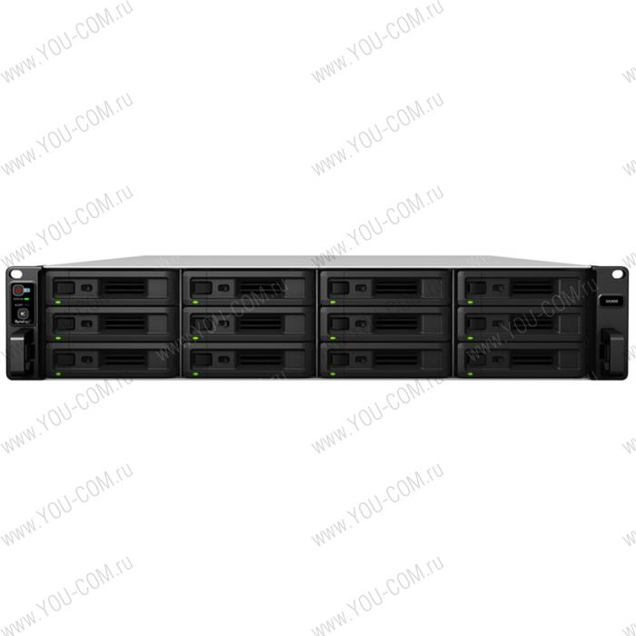 СХД Synology SA3600 (Rack 2U)12C2,1GhzCPU/16Gb(128)/RAID0,1,10,5,6/upto12HP HDDs SATA,SAS(3,5' 2,5')upto 180 (7xRX2417sas or 7xRX1217sas)/2xUSB/4GE+2x10GE(RJ-45)/2Expslot/iSCSI/2xIPcam(up to128)/2xRPS/no rail/5YW