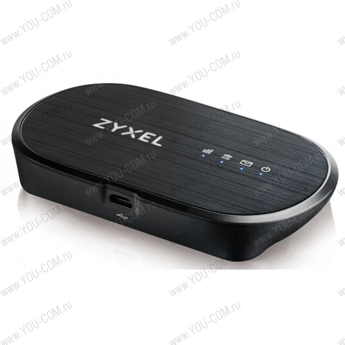 Портативный LTE Cat.4 Wi-Fi маршрутизатор Zyxel WAH7601 (вставляется сим-карта), 802.11n (2,4 ГГц) до 300 Мбит/с, питание micro USB, батарея до 8 часов
