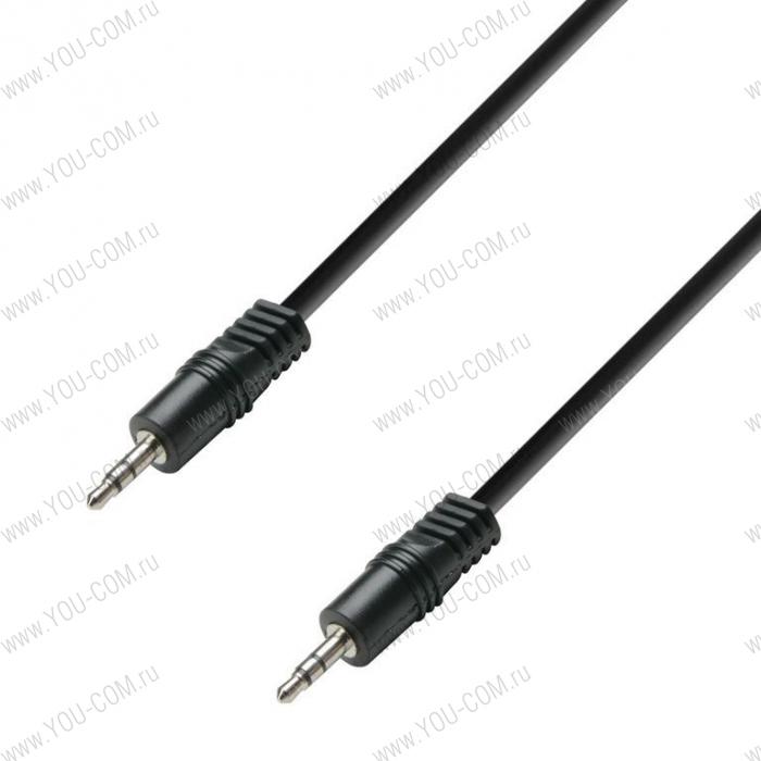 Кабель аудио TRS (jack) stereo 3.5 mm - TRS (jack) stereo 3.5 mm, 0.22 мм², длина 6,0 м, цвет черный