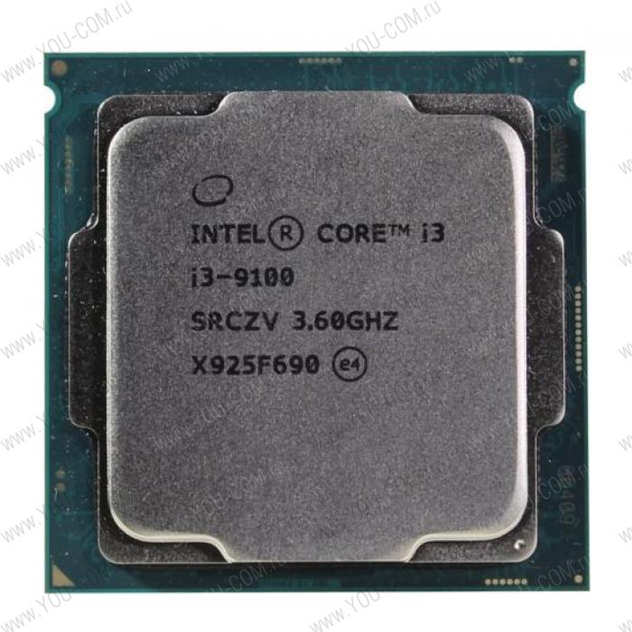 Процессор CPU Intel Core i3-9100 (3.6GHz/6MB/4 cores) LGA1151 OEM, UHD630 350MHz, TDP 65W, max 64Gb DDR4-2400, CM8068403377319SRCZV, 1 year