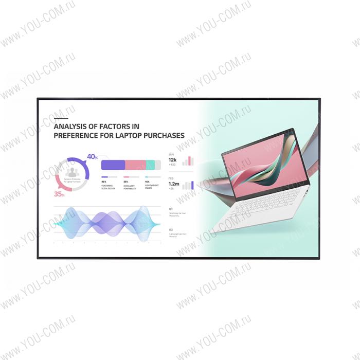 Профессиональный дисплей LG [86UH5J-H] 3840х2160,1100:1,500кд/м2, проходной HDMI,webOS6.0