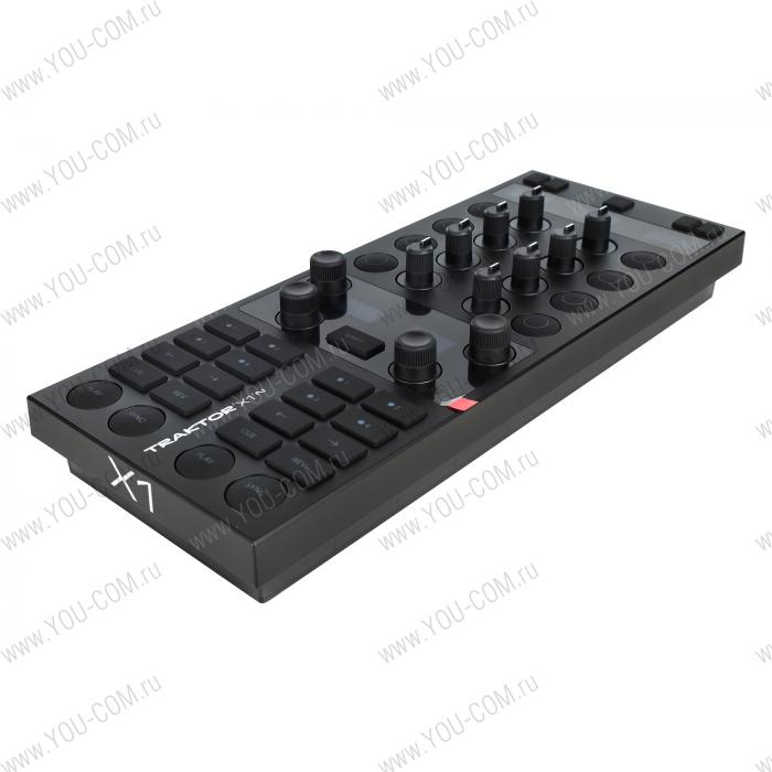 DJ контроллер [29750] Native Instruments [Traktor X1 Mk3] режимы микшера и эффектов, 5 OLED дисплеев, 34 подсвечиваемые кнопки, 4 энкодера, 8 поворотных регуляторов, 3-х портовый USB-hub, Traktor Pro 3