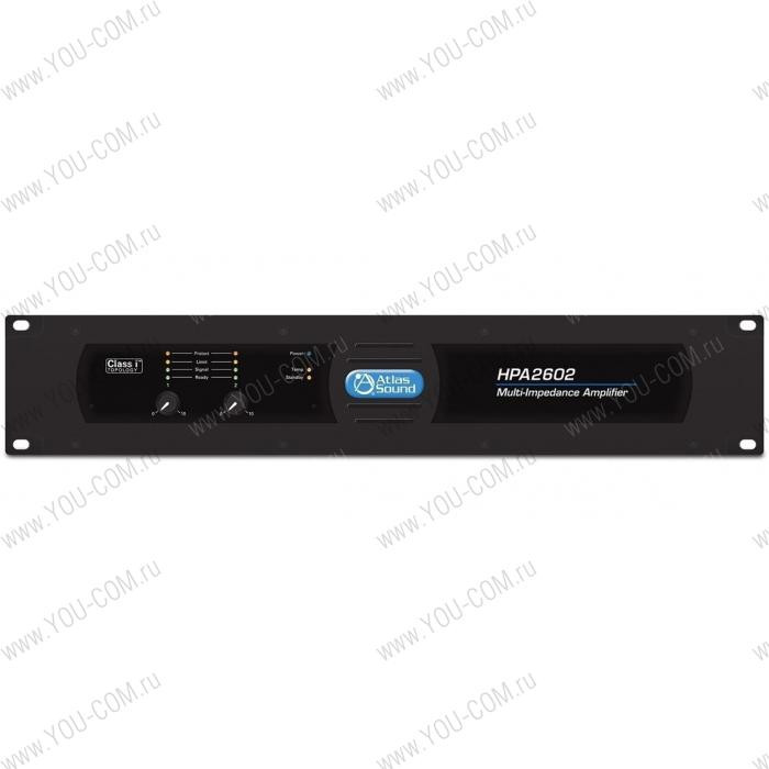 HPA2602 Двухканальный усилитель мощности. 2х1300 Вт-70 В, 2х800 Вт-8 Ом, 2х1300 Вт-4 Ом, 2х1800 Вт-2