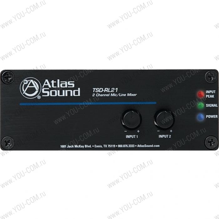 TSD-RL21 Двухканальный микшер 2 микр /1 линейный выход Atlas Sound