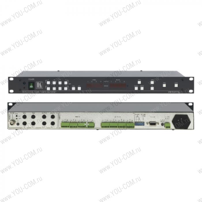 Коммутатор 4x4 S-видео- и балансных звуковых стереосигналов (с переключением по КГИ), 75 МГц