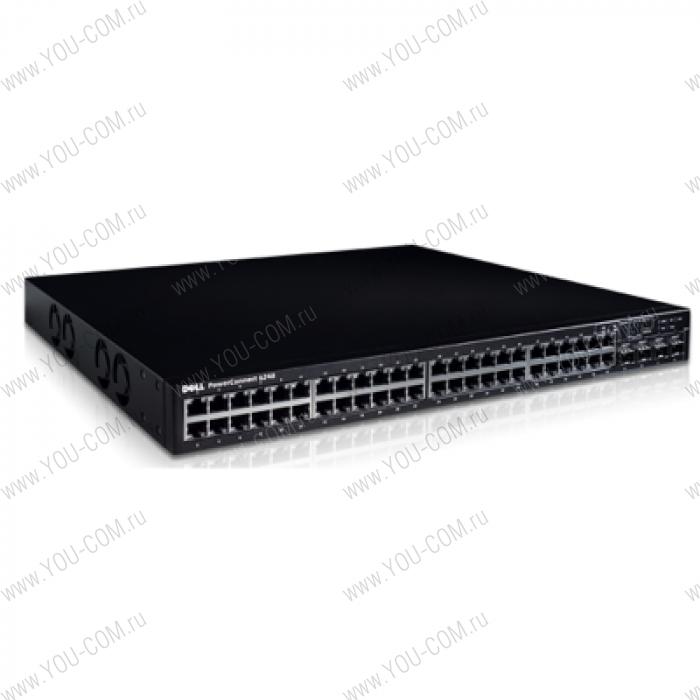 Комутатор Dell PowerConnect 6248 48 Port Managed Layer 3 Switch 10 Gigabit Ethernet and Stacking capable, 3YNBD