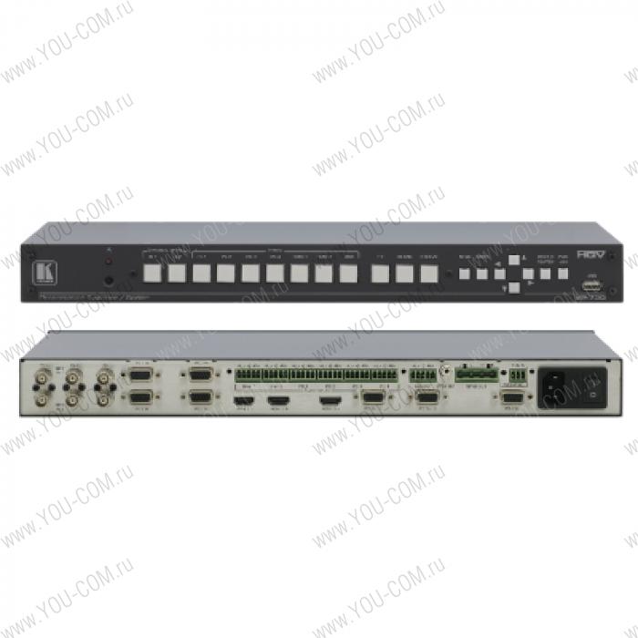 Масштабатор HDMI, VGA, CV, s-Video или YUV в VGA / YUV / HDMI; усилитель мощности аудио
