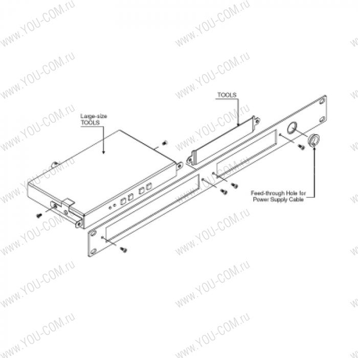 Адаптер 1U для 19'' стойки для 1 прибора Tools + 1 прибора BigTools