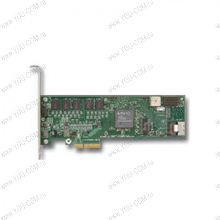 Контроллер LSI MegaRAID SAS8704ELP (PCI-E x4, LP) KIT