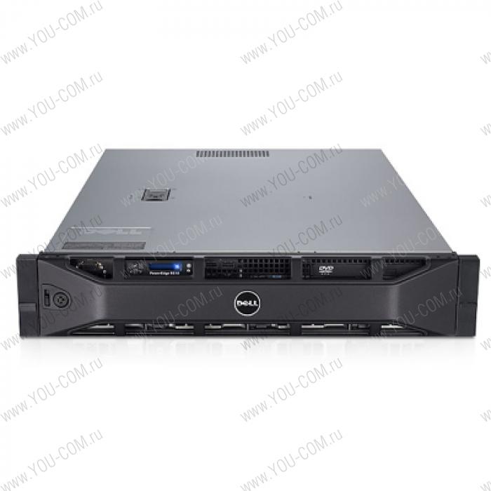 Сервер Dell стоечный Dell PE R510 Base2 (up to 12x3.5"), 3Y ProSup NBD; no Proc, no Memory, no HDD, no Controller; DP Gigabit LAN, iDRAC6 Enterprise, PS 750W, Bezel, Sliding Rack Rails with Cable Management Arm, 2U