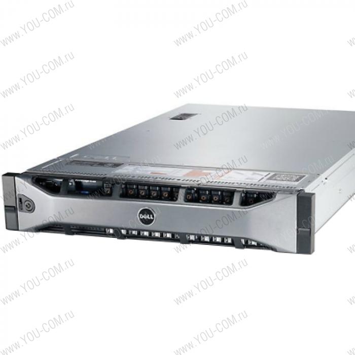 Сервер Dell стоечный PE R720 Base2 (up to 8x2.5"), no Proc, no Mem, no Contr, no HDD, no LOM, iDRAC7 Express, DVD-RW, PS 750W, Riser (6)*PCI-E8x+(1)*PCI-E16x, Bezel, Sliding Rack Rails, 2U, 3YP ProSupport NBD