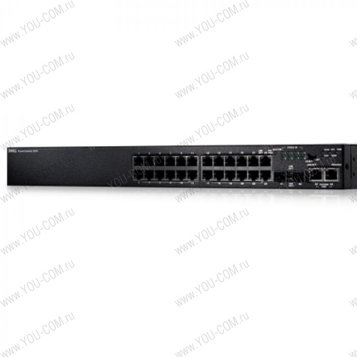 Dell PowerConnect 3524 Managed Switch (3524-5465), 24 ports 10/100/4 GigE (2 SFP) GbE, stackable, 3Y NBD