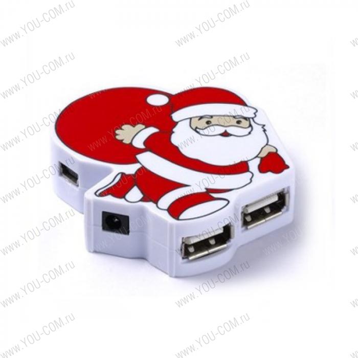 Подарок полезный  "Дед Мороз" USB hub,4 порта USB 2.0