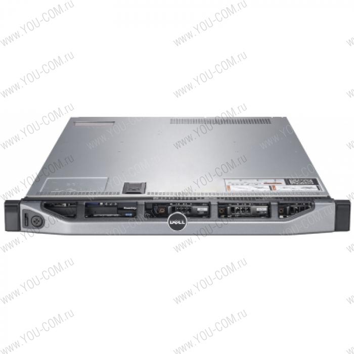 Сервер Dell стоечный R320 4B E5-2407 (2.2Ghz) 4C 10 M6.4GT/s, 8GB (1x8GB) 1333 DR LV RDIMM, PERC H710, DVD+/-RW, (2)x300GB SAS 15k 3.5" Hot Plug HDD (up to 4x3.5'' HDDs), Broadcom 5720 GbE Dual Port on board, iDRAC7 Enterprise, PS 350W, Bezel, Sliding Rac