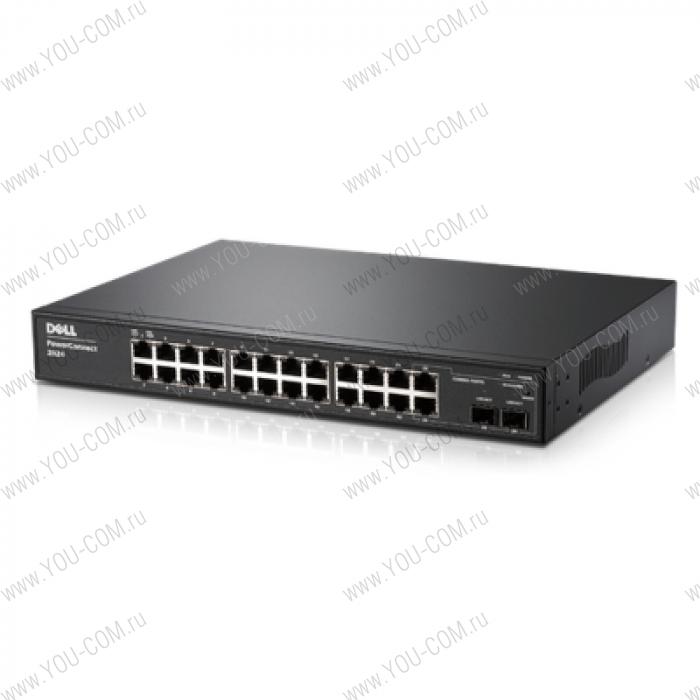 Коммутатор Dell PowerConnect 2824 Web-Managed Switch (2824-5441) , 24GbE and 2 SFP Combo Ports, Power Cord, 3Y Pro Support NBD